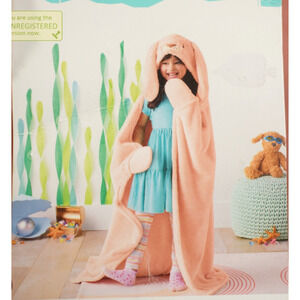 Pillowfort Bunny Kids' Hooded Blanket Pink*